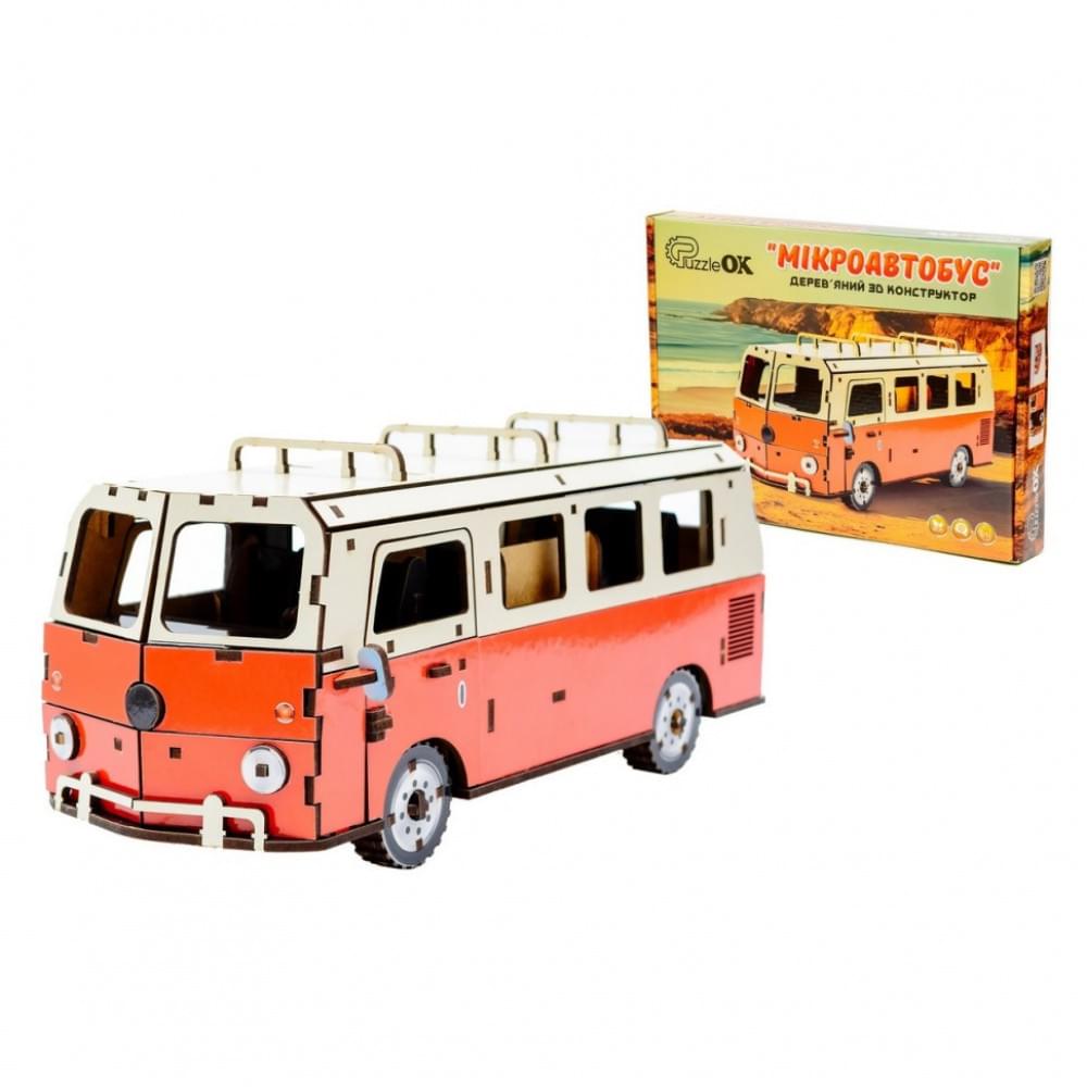Дерев'яний 3D конструктор "Мікроавтобус" Puz-00926, 156 деталей