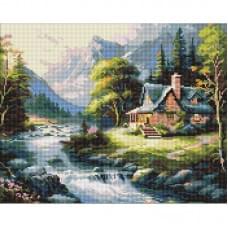 Алмазна мозаїка "Будиночок у горах" ©art_selena_ua AMO20002, 40х50 см