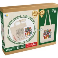 Набір для творчості екосумка-розмальовка "Котик" N0003601, 38х42 см