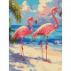 Картина за номерами "Рожеві фламінго" ©art_selena_ua KHO6775, 30х40 см