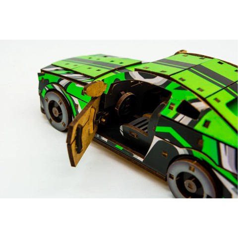 Дерев'яний 3D конструктор Mustang GT Puz-00640, 162 деталей