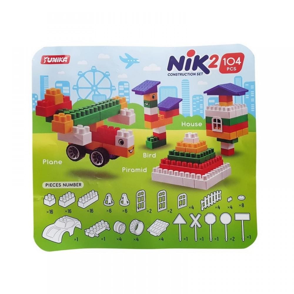 Дитячий конструктор з великими деталями "NIK-2" 71870, 104 деталі
