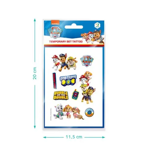 Набір дитячих тимчасових татуювань "Paw Patrol Команда" 200435, 4 листи
