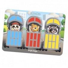 Дерев'яний пазл-сортер "Коляски" Ubumblebees (ПСФ089) PSF089, 27 деталей та 12 карток