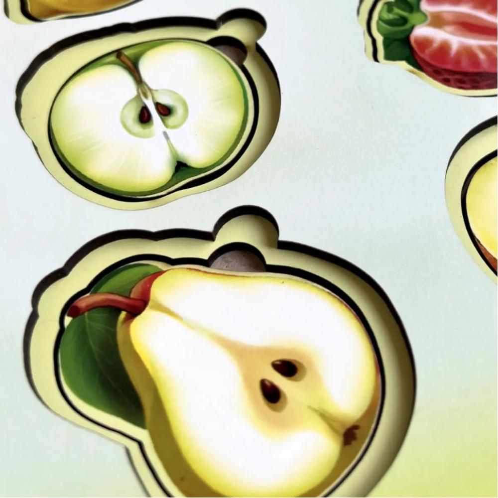 Дерев'яний пазл-вкладиш "Фрукти у розрізі" Ubumblebees (ПСД136) PSD136 сортер