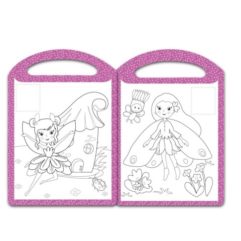 Дитяча розмальовка "Принцеси та феї" РМ-68-04, 16 наліпок