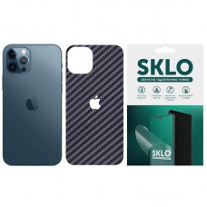 Захисна плівка SKLO Back (тил+лого) Carbon для Apple iPhone 13 Pro (6.1") Чорний