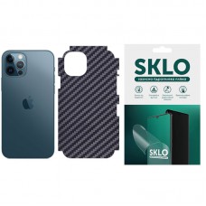 Защитная гидрогелевая пленка SKLO Back (тыл+грани без углов) Carbon для Apple iPhone 14 Pro (6.1") Черный