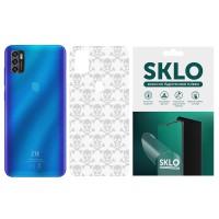 Захисна плівка SKLO Back (тил) Transp. для ZTE Blade A5 (2019) Прозорий / Черепи