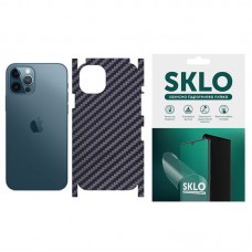 Захисна плівка SKLO Back (тил+грани) Carbon для Apple iPhone 13 Pro Max (6.7") Чорний