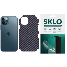 Захисна плівка SKLO Back (тил+грани без углов) Carbon для Apple iPhone 14 Pro Max (6.7") Чорний