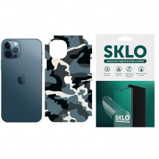 Захисна плівка SKLO Back (тил+грани без углов+лого) Camo для Apple iPhone 7 / 8 (4.7") Блакитний / Army Blue