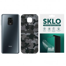 Защитная гидрогелевая пленка SKLO Back (тыл)Camo для Xiaomi Poco M4 Pro 5G Серый / Army Gray