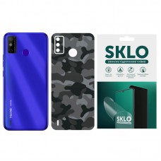 Захисна плівка SKLO Back (тил) Camo для TECNO POP 4 LTE Сірий / Army Gray