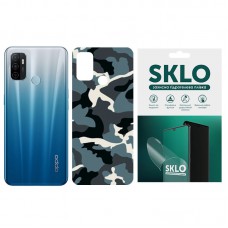 Захисна плівка SKLO Back (тил) Camo для Oppo A5 (2020) / Oppo A9 (2020) Блакитний / Army Blue