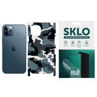 Захисна плівка SKLO Back (тил+грани) Camo для Apple iPhone 14 (6.1") Блакитний / Army Blue