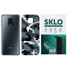 Защитная гидрогелевая пленка SKLO Back (тыл)Camo для Xiaomi Redmi 9A Голубой / Army Blue