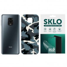 Захисна плівка SKLO Back (тил) Camo для Xiaomi Redmi Note 9 5G / Note 9T Блакитний / Army Blue
