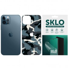 Захисна плівка SKLO Back (тил+лого) Camo для Apple iPhone 13 Pro Max (6.7") Блакитний / Army Blue