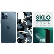 Захисна плівка SKLO Back (тил) Camo для Apple iPhone 12 (6.1") Блакитний / Army Blue