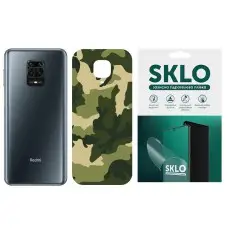 Защитная гидрогелевая пленка SKLO Back (тыл)Camo для Xiaomi Mi 10 Ultra Зеленый / Army Green