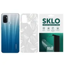 Защитная гидрогелевая пленка SKLO Back (тыл)Transp. для Oppo Reno 3 Прозорий / Diamonds