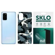 Защитная гидрогелевая пленка SKLO Back (тыл)Camo для Samsung Galaxy A32 (A326B) 5G Голубой / Army Blue