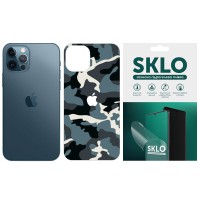 Захисна плівка SKLO Back (тил+лого) Camo для Apple iPhone 6/6s plus (5.5") Блакитний / Army Blue