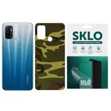 Защитная гидрогелевая пленка SKLO Back (тыл)Camo для Oppo A5 (2020) / Oppo A9 (2020) Коричневый / Army Brown