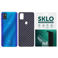 Захисна плівка SKLO Back (тил) Carbon для ZTE Axon 10 Pro Чорний