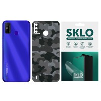 Захисна плівка SKLO Back (тил) Camo для TECNO Spark 9 Pro Сірий / Army Gray