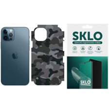 Защитная гидрогелевая пленка SKLO Back (тыл+грани без углов) Camo для Apple iPhone 14 Pro (6.1") Серый / Army Gray