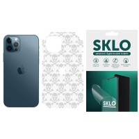 Захисна плівка SKLO Back (тил+грани без углов+лого) Transp. для Apple iPhone SE (2020) Прозорий / Черепи