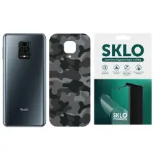 Защитная гидрогелевая пленка SKLO Back (тыл)Camo для Xiaomi Mi 8 SE Серый / Army Gray