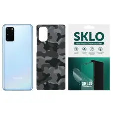 Защитная гидрогелевая пленка SKLO Back (тыл)Camo для Samsung Galaxy M02s Серый / Army Gray