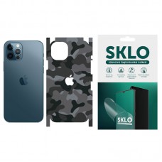 Захисна плівка SKLO Back (тил+грани+лого) Camo для Apple iPhone 14 (6.1") Сірий / Army Gray