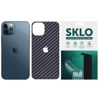 Захисна плівка SKLO Back (тил+лого) Carbon для Apple iPhone 12 mini (5.4") Чорний