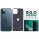 Защитная гидрогелевая пленка SKLO Back (тил+лого) Carbon для Apple iPhone 12 mini (5.4") Черный