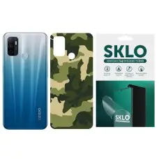 Защитная гидрогелевая пленка SKLO Back (тыл)Camo для OPPO F11 / A9 / A9X Зеленый / Army Green
