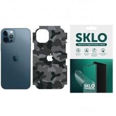 Захисна плівка SKLO Back (тил+грани без углов+лого) Camo для Apple iPhone 11 Pro Max (6.5") Сірий / Army Gray