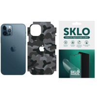Захисна плівка SKLO Back (тил+грани без углов+лого) Camo для Apple iPhone 6/6s (4.7") Сірий / Army Gray
