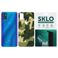Захисна плівка SKLO Back (тил) Camo для ZTE Blade V30 Зелений / Army Green