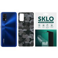 Захисна плівка SKLO Back (тил) Camo для Realme 6 Сірий / Army Gray