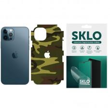 Захисна плівка SKLO Back (тил+грани без углов+лого) Camo для Apple iPhone XR (6.1") Коричневий / Army Brown
