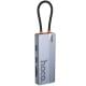 Перехідник HUB Hoco HB52 Wow 8in1 (Type-C to HDTV+RJ45+SD/TF+PD+Type-C3.0+2xUSB3.0) Deep space gray