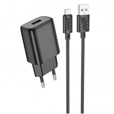 СЗУ Hoco C134A Solid 1USB-A 12W + MicroUSB