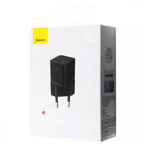 МЗП Baseus GaN5 Fast Charger (mini) PD20W (1USB-C) (CCGN05010) Black