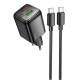 МЗП Hoco N53 Monsoon PD30W+QC3.0 (1USB-A/1C) + Type-C to Type-C Black