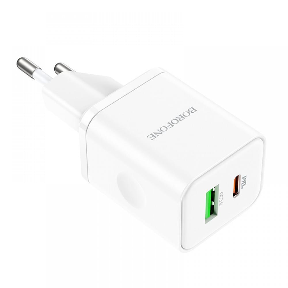 МЗП Borofone BN7 PD20W+QC3.0 (1USB-A/1C) White