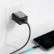 МЗП Baseus Super Si Quick Charger 1C 20W + кабель Type-C to Lightning (TZCCSUP-B) Чорний